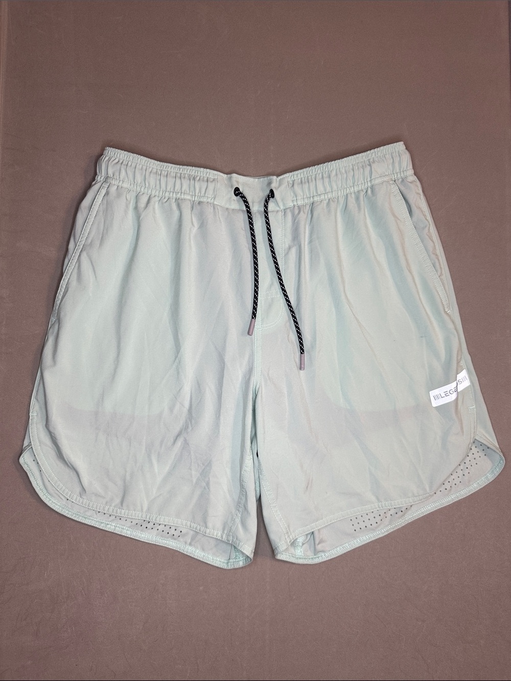 LEGENDS Men’s Light Mint Athletic Shorts with Drawstring - L